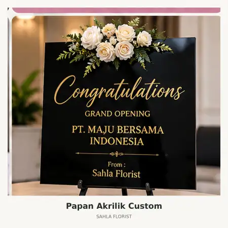 Papan Bunga Akrilik Tobelo